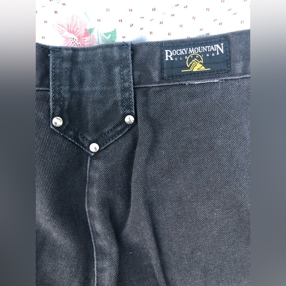 Vintage High Waisted Rocky Mountain 100% Cotton Grey Denim Jeans - Picture 10 of 11